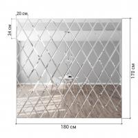 Зеркальное панно 180х170 см, зеркальная плитка 20х34 см с фацетом 10 мм в интернет магазине Зеркальной плитки Топ Декор
